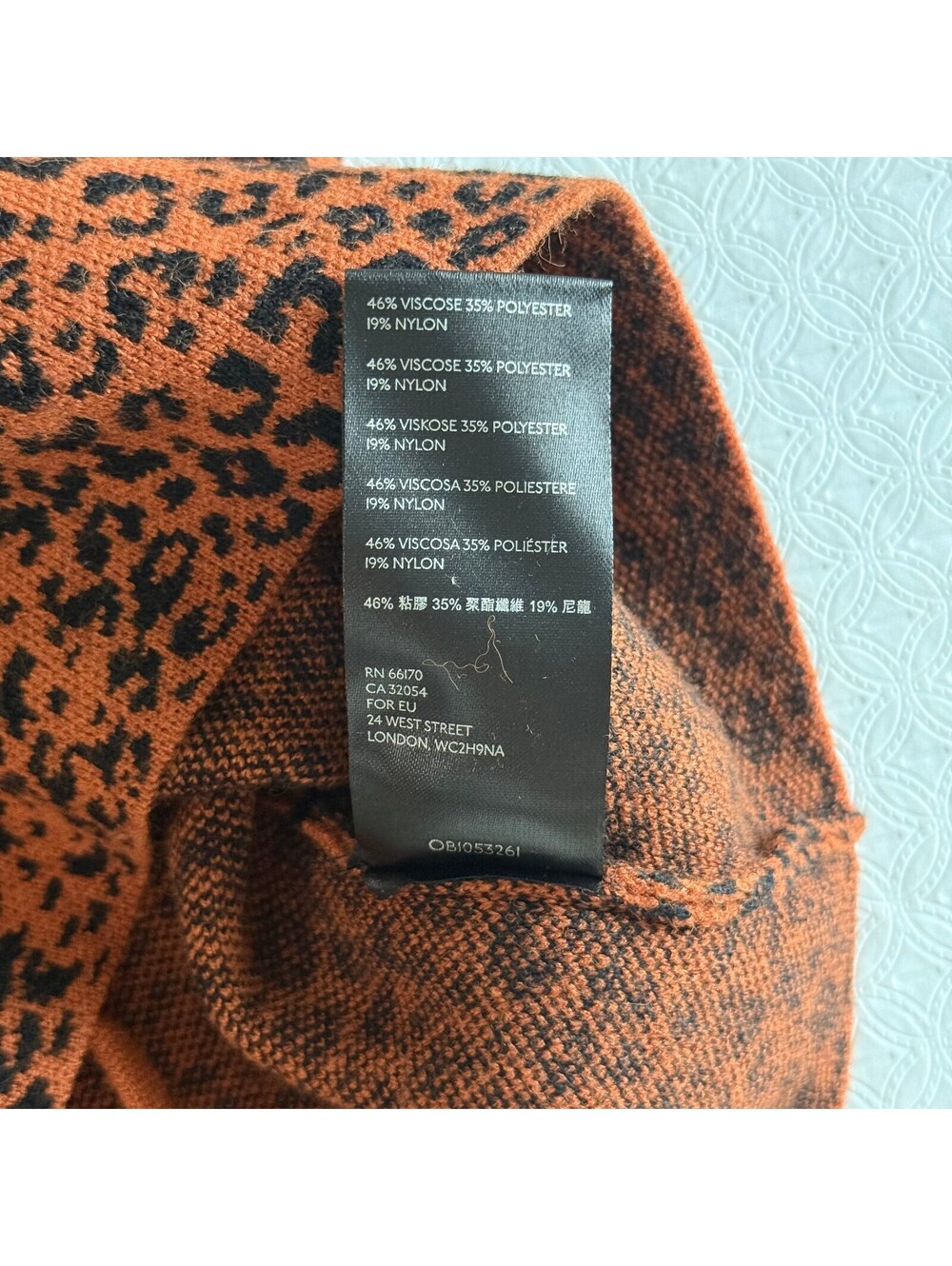 Urban Outfitters Brown Leopard Print Long Sleeve Crop Top SP - Picture 6 of 6